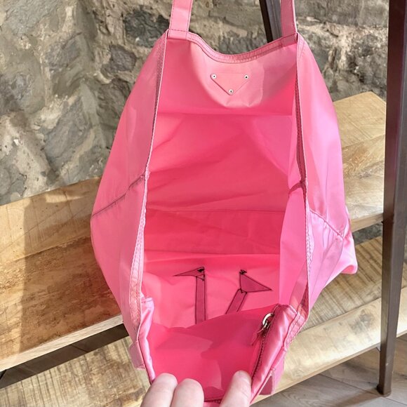 Prada Pink Tessuto Nylon Embellished Robot Tote - Picture 7 of 13
